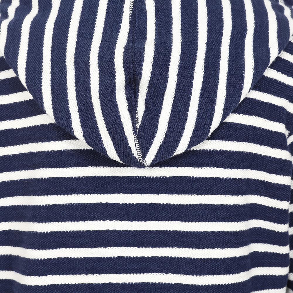 Striped Textured Full Zip Sweatshirt