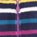 LJ57S - Full Zip Striped Snug Sweatshirt - Peacock