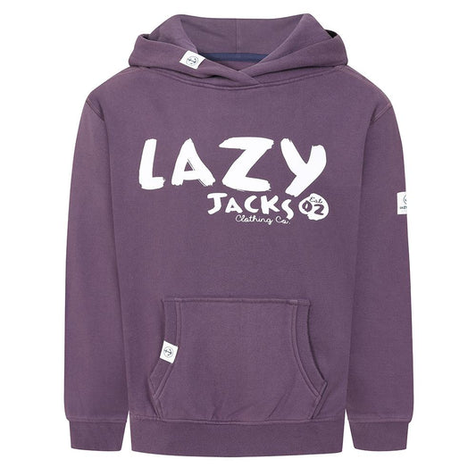 LJ21 - Boys Printed Hooded Sweatshirt - Grape