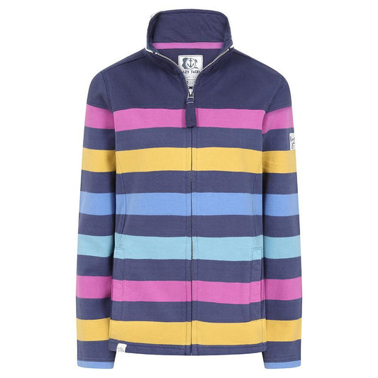 LJ32 - Full Zip Striped Sweatshirt - Multi
