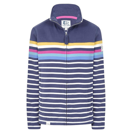 LJ32 - Full Zip Striped Sweatshirt - Prism