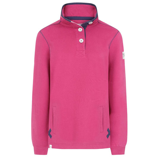 LJ5 - Ladies' Button Neck Sweatshirt - Honeysuckle