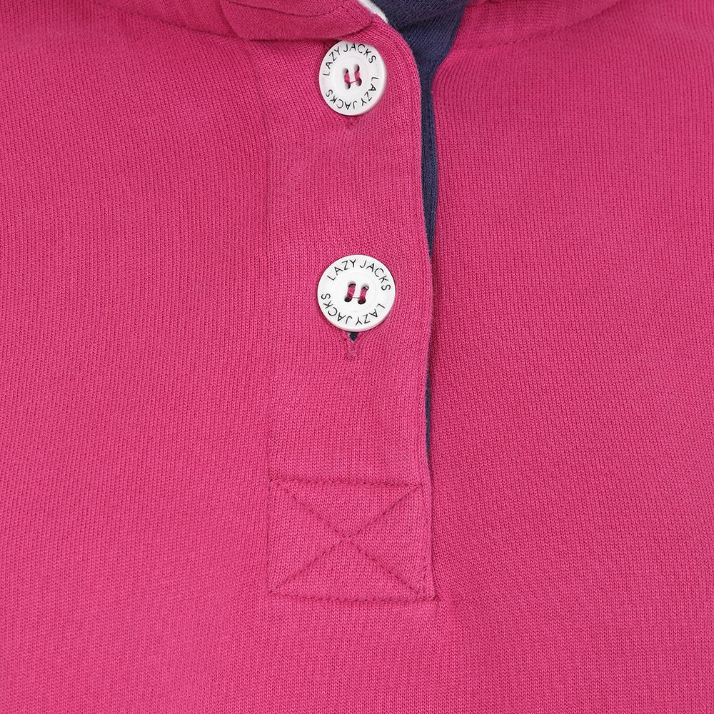 LJ5 - Ladies' Button Neck Sweatshirt - Honeysuckle