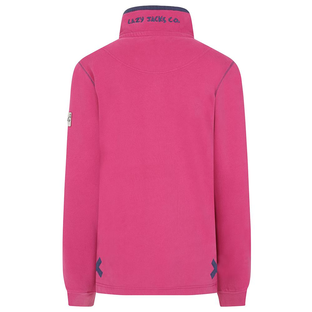 LJ5 - Ladies' Button Neck Sweatshirt - Honeysuckle