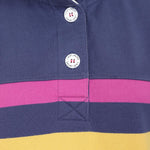 LJ6 - Striped Button Neck Sweatshirt - Multi