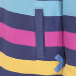LJ6 - Striped Button Neck Sweatshirt - Multi