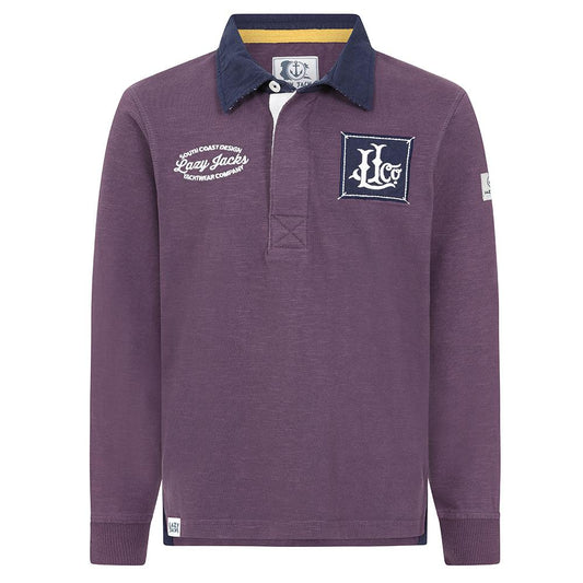 LJ76C - Plain Rugby Shirt - Grape
