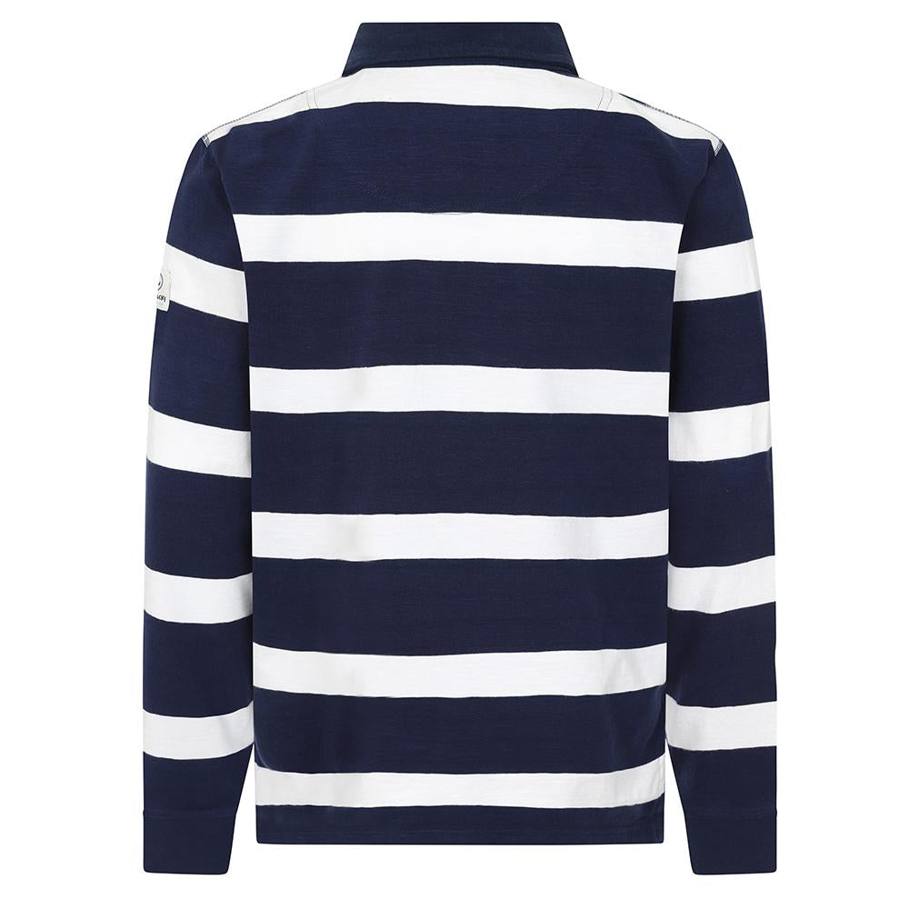 LJ78C - Striped Rugby Shirt - Marine