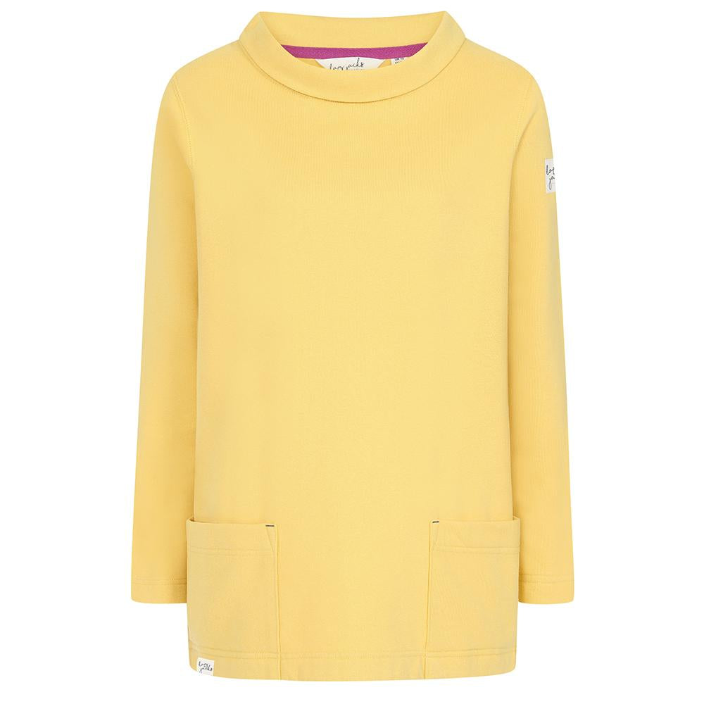 LJ94 - Plain Roll Neck Sweatshirt - Lemon
