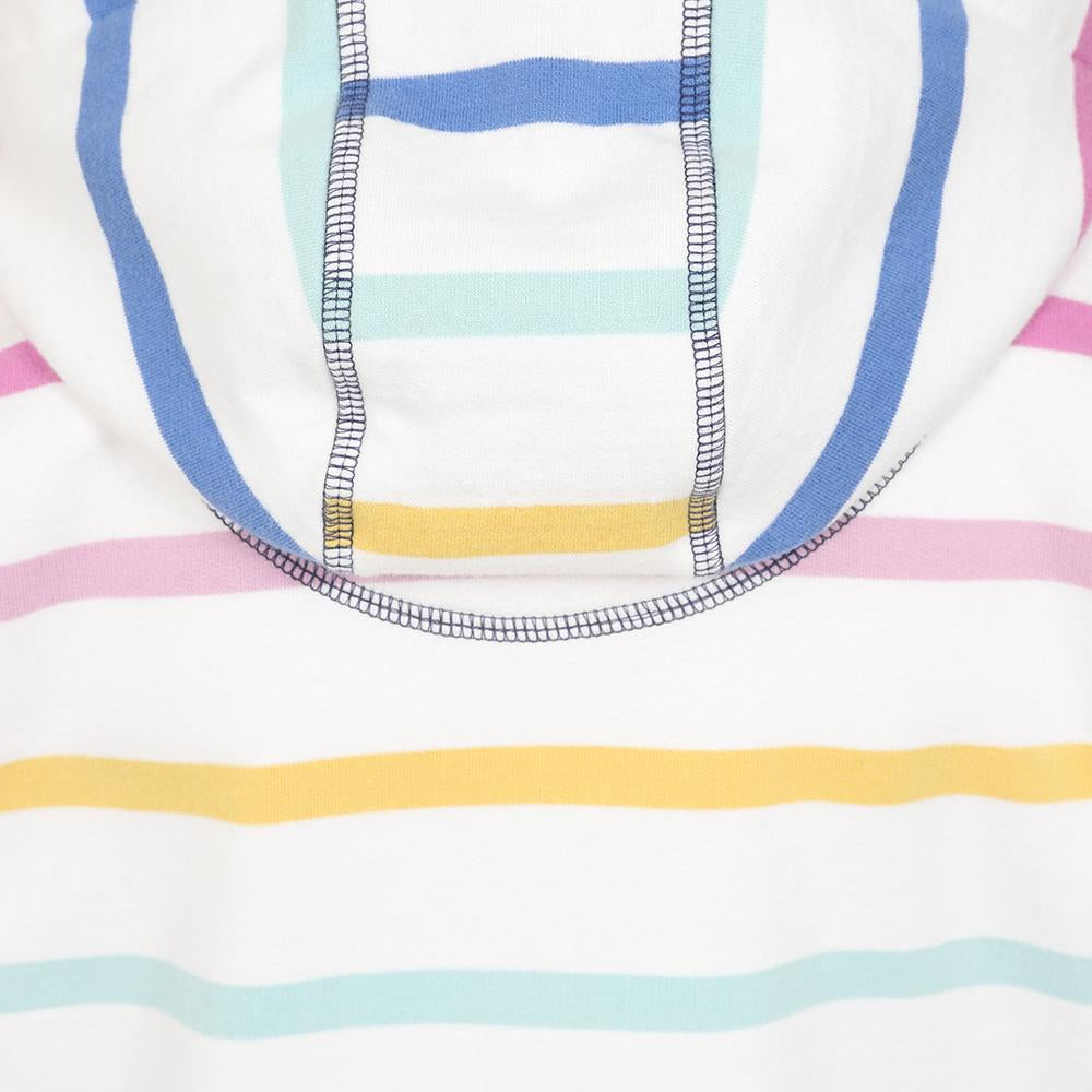 LJ101SC - Girl's Striped Full Zip Sweatshirt - Pastel