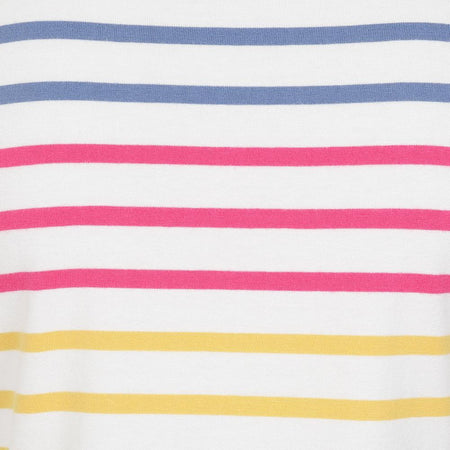 LJ115 - Striped T-Shirt Dress - Rainbow