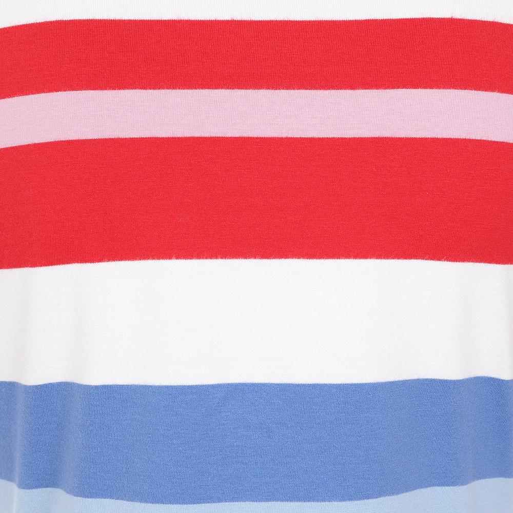 LJ115 - Striped T-Shirt Dress - Red