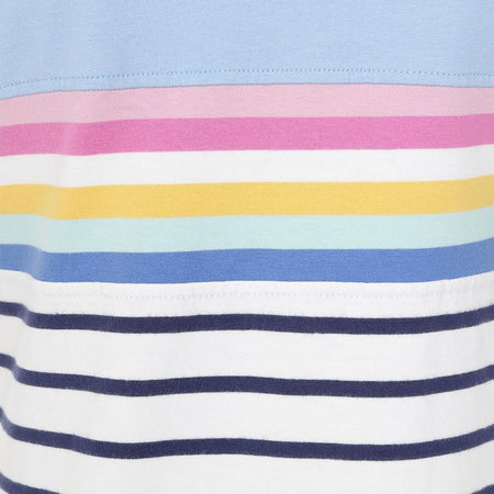 LJ115 - Striped T-Shirt Dress - Sky