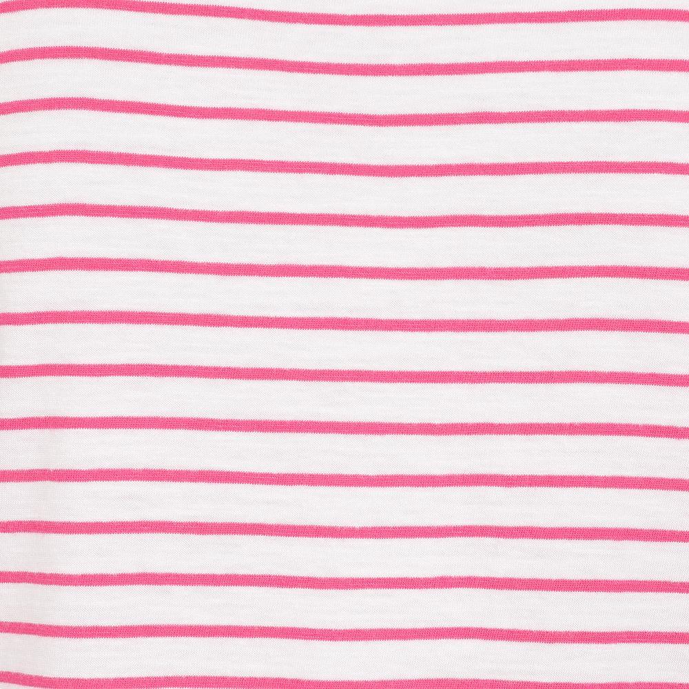 LJ162 - Ladies Striped Roll Sleeve Tee - Sorbet