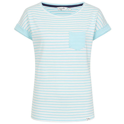 LJ162 - Ladies Striped Roll Sleeve Tee - Spearmint