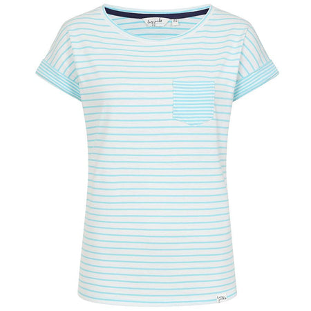 LJ162 - Ladies Striped Roll Sleeve Tee - Spearmint