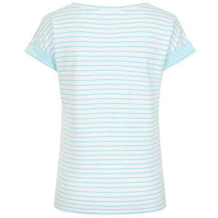LJ162 - Ladies Striped Roll Sleeve Tee - Spearmint