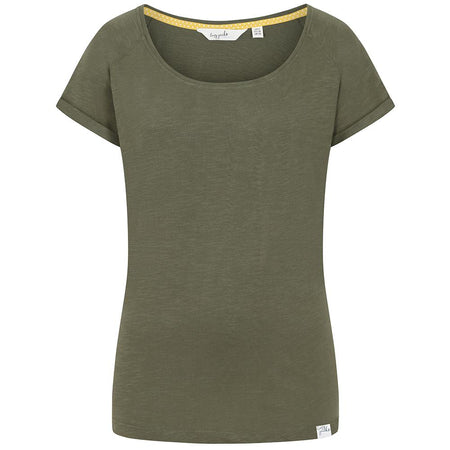 LJ163 - Ladies Roll Sleeve Tee - Khaki