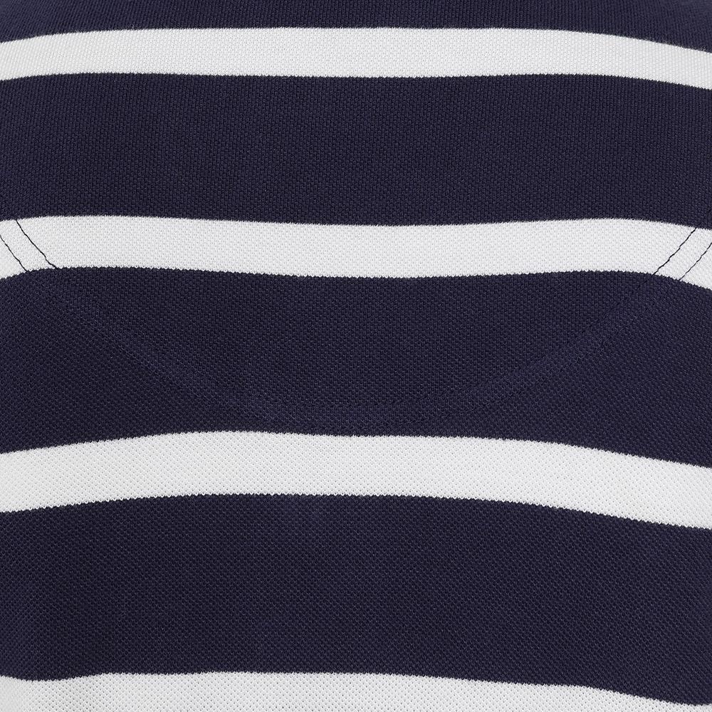 LJ22 - Ladies Striped Polo Shirt - Marine
