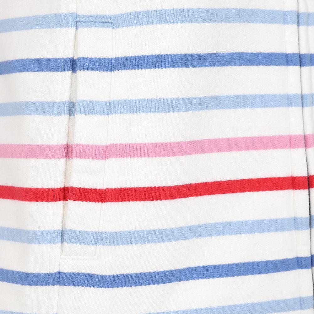 LJ32 - Ladies Full Zip Striped Sweatshirt - Red