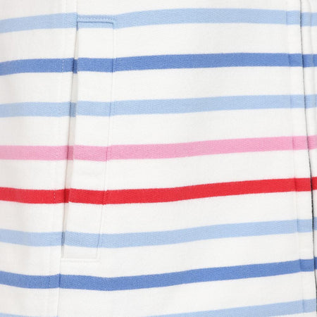 LJ32 - Ladies Full Zip Striped Sweatshirt - Red