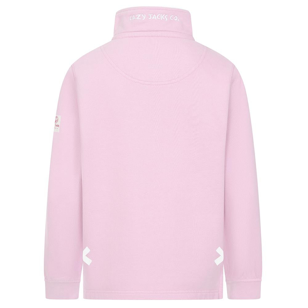 LJ3C - Girl's 1/4 Zip Sweatshirt - Pink