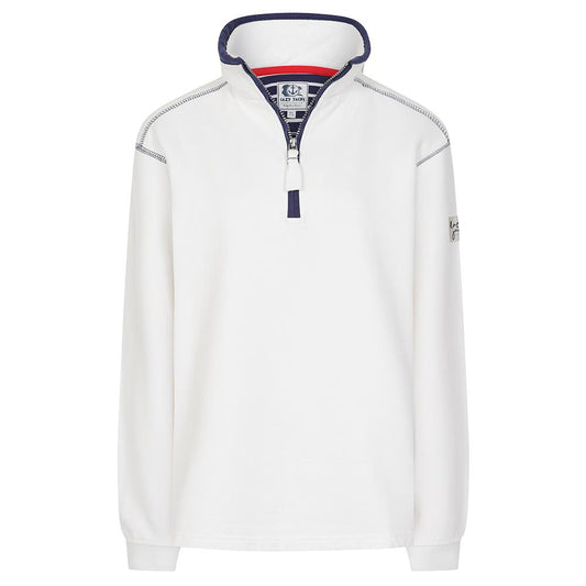 LJ3 - Ladies' 1/4 Zip Sweatshirt - White