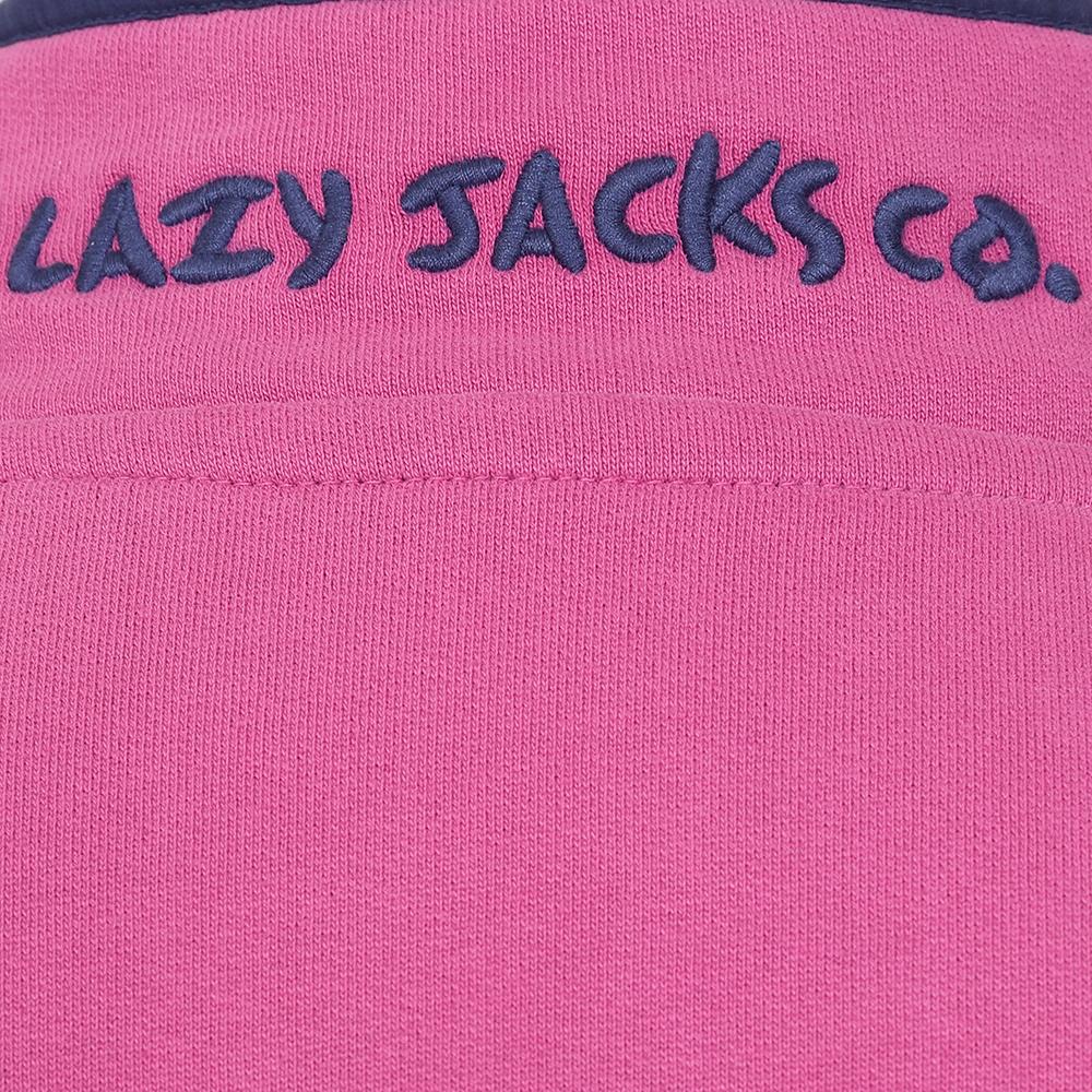 LJ5 - Ladies Button Neck Sweatshirt - Raspberry