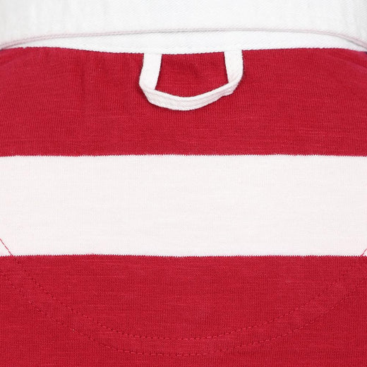 LJ78C - Long Sleeve Rugby Top - Crimson