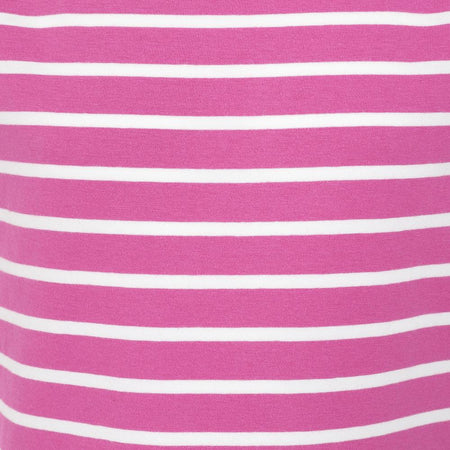 LJ8C - Girls Short Sleeve Breton Top - Raspberry