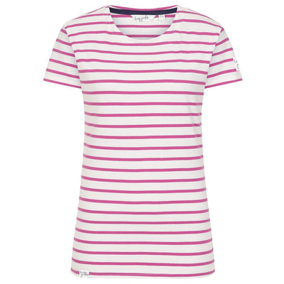 LJ8 - Short Sleeve Breton Top - Raspberry