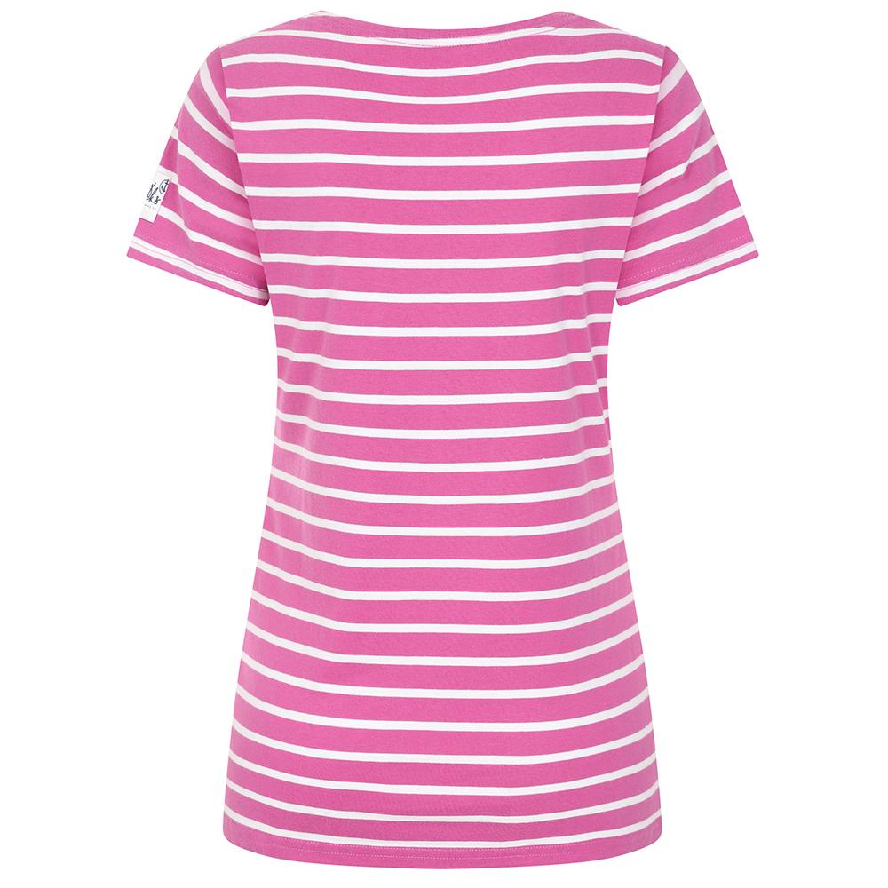 LJ8 - Ladies' Striped Breton T-Shirt - Raspberry