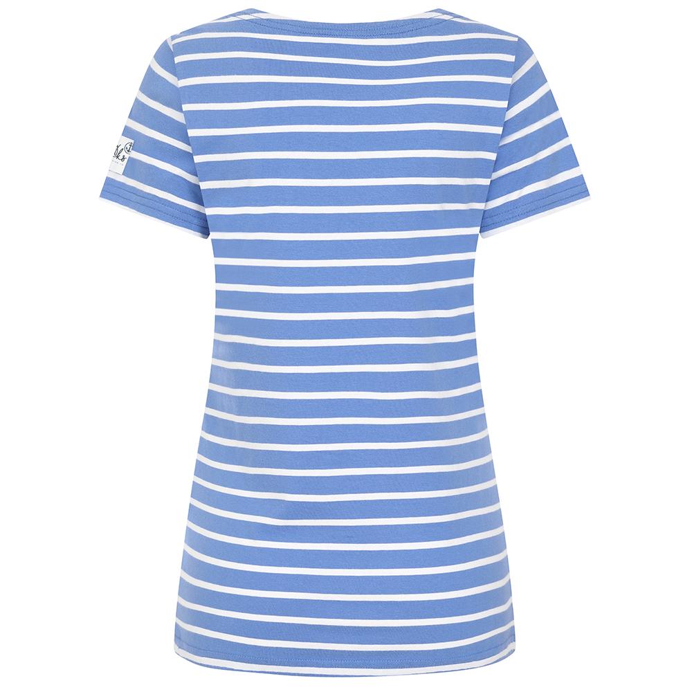 LJ8 - Ladies' Striped Breton T - Shirt - Sapphire