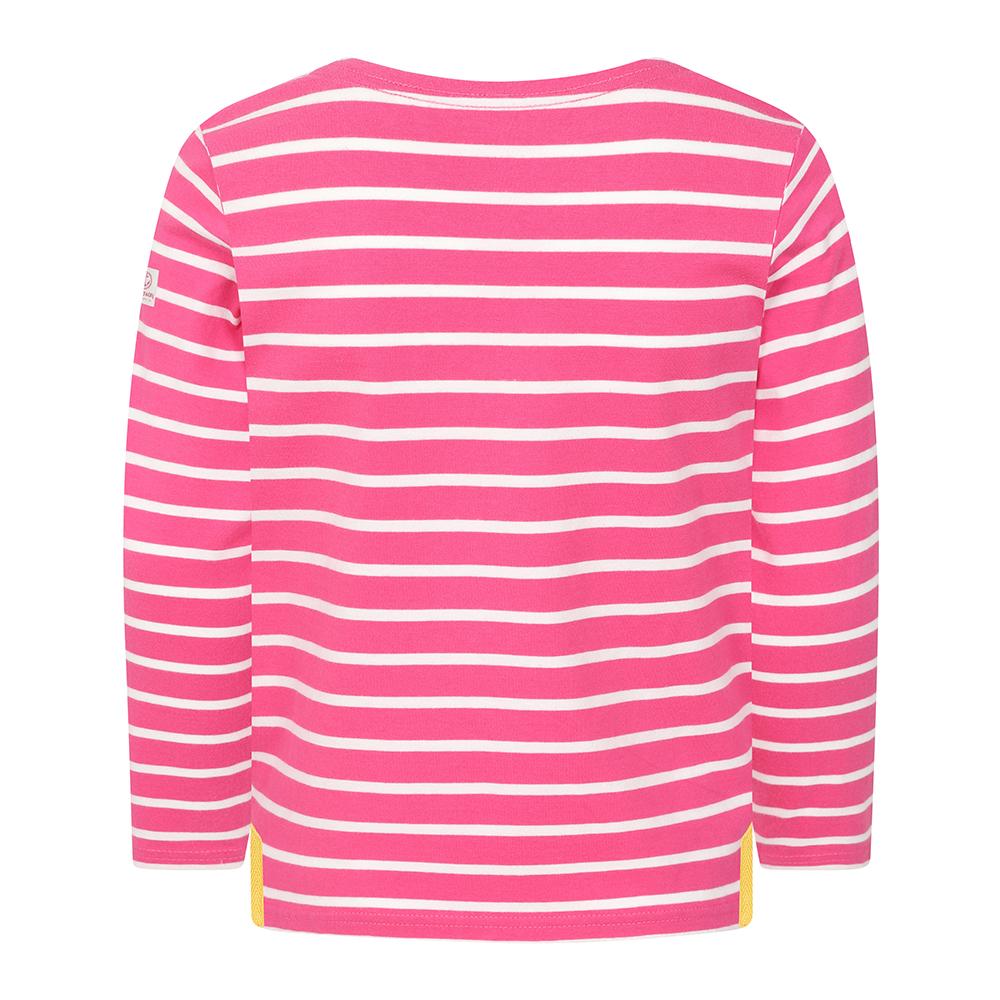 LJ97C - Girls Long Sleeve Breton Top - Sorbet