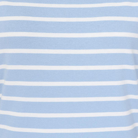LJ97 - Ladies Striped Breton Top - Sky