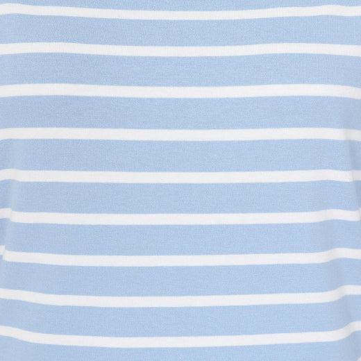 LJ97 - Ladies Striped Breton Top - Sky
