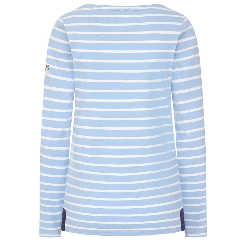 LJ97 - Ladies Striped Breton Top - Sky