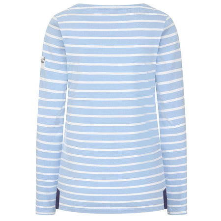 LJ97 - Ladies Striped Breton Top - Sky