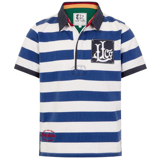 LJ24CE - Striped Rugby Shirt - Royal