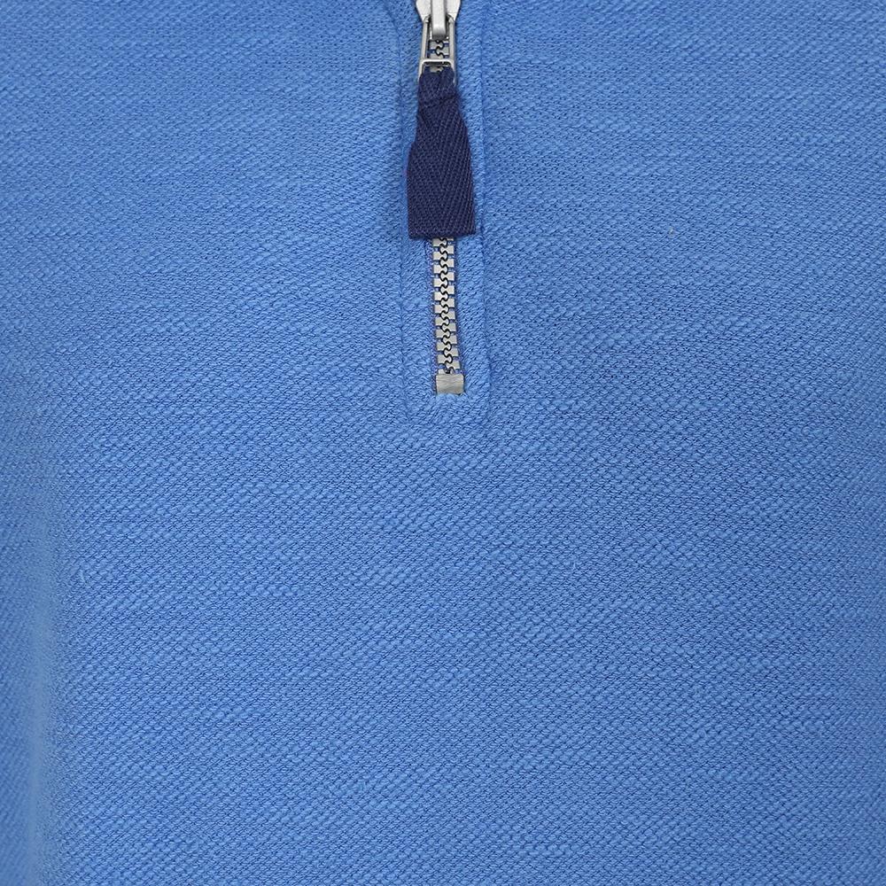 LJ109 - Textured 1/4 Zip Sweatshirt - Azure