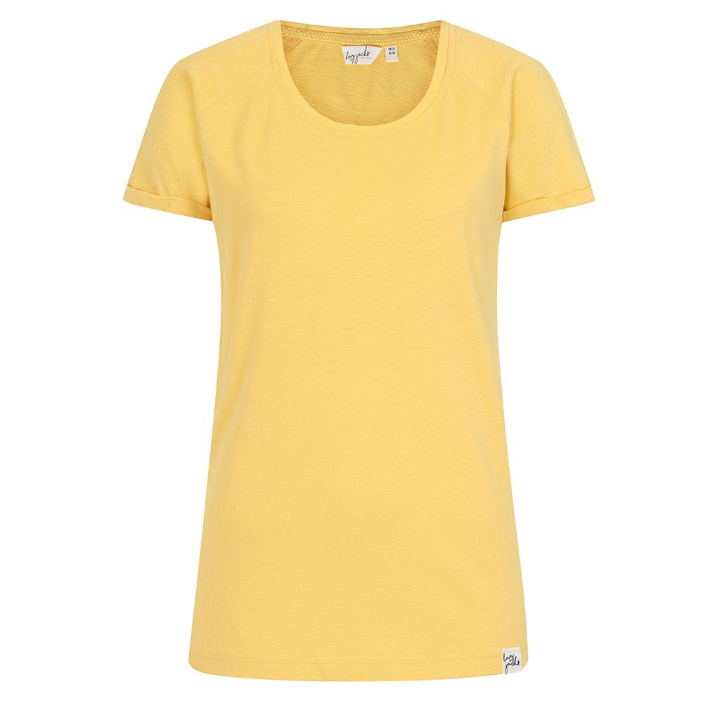 LJ163 - Roll Sleeve Plain Top - Lemon