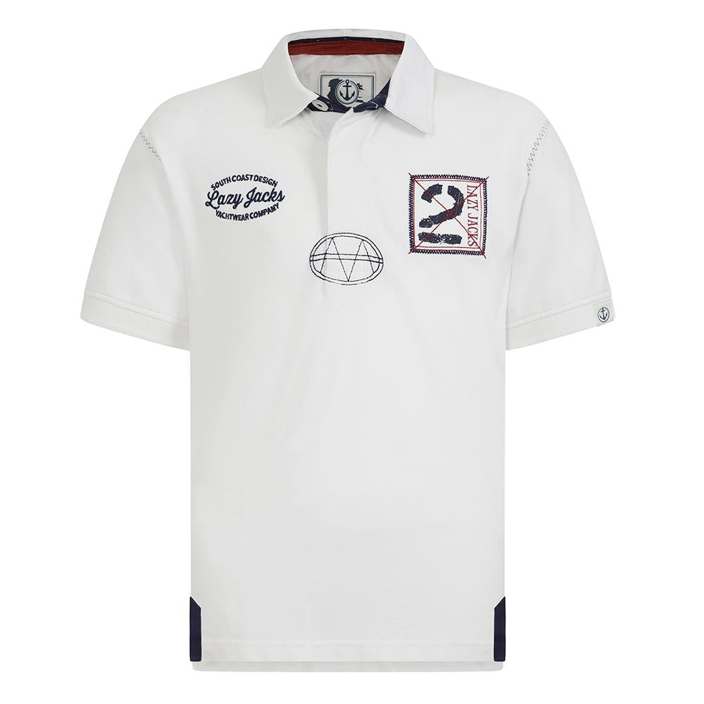 LJ23C - Short Sleeve Rugby Shirt - White
