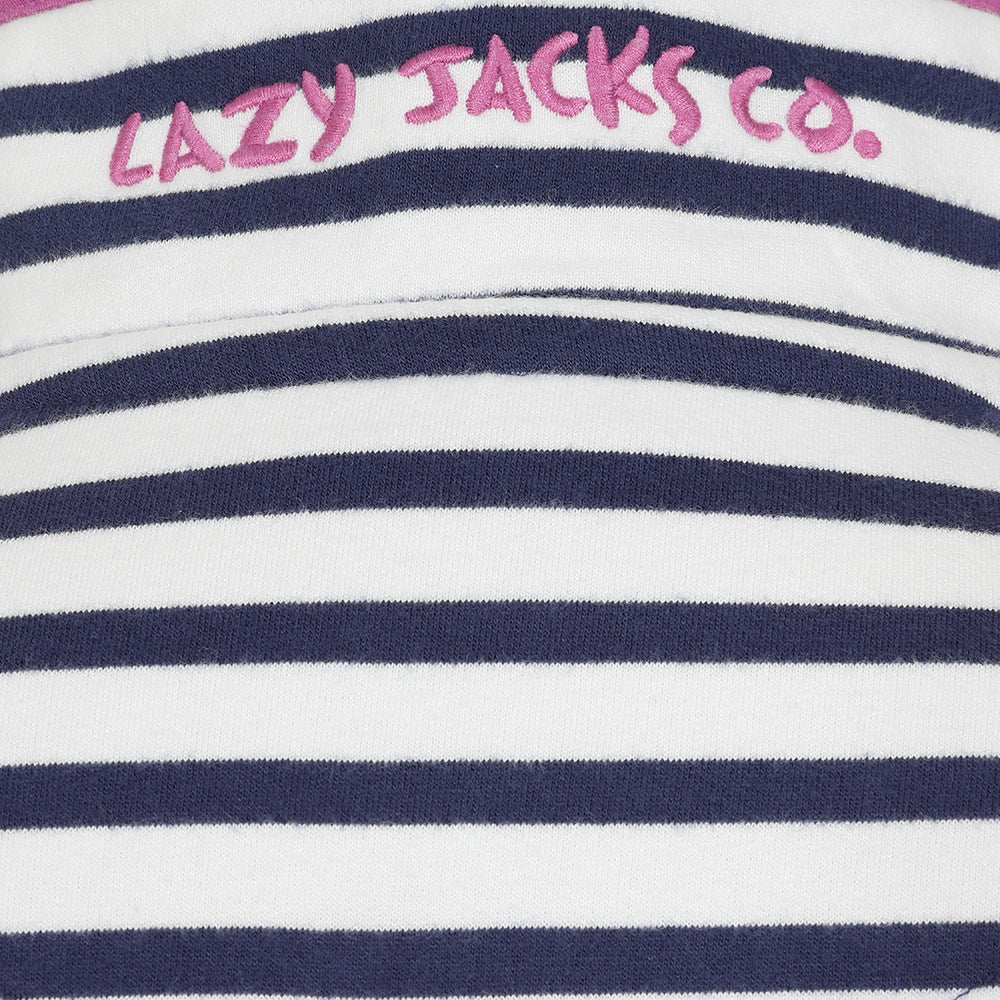 LJ35 - 1/4 Zip Striped Sweatshirt - Twilight