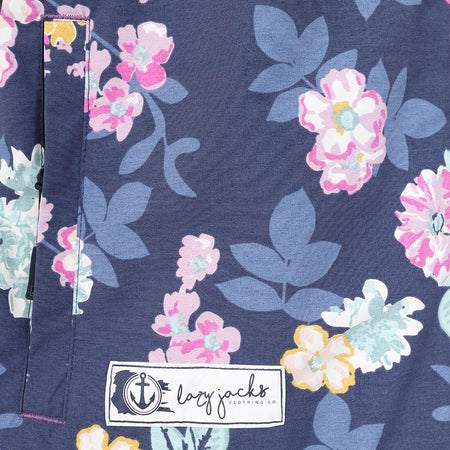 LJ45P - Short Printed Waterproof Coat - Blossom