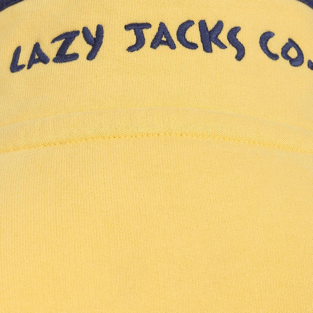 LJ5 - Plain Button Neck Sweatshirt - Lemon