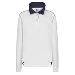 LJ5 - Plain Button Neck Sweatshirt - White