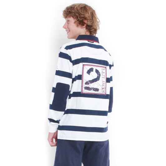LJ78C - Long Sleeve Rugby Shirt - White