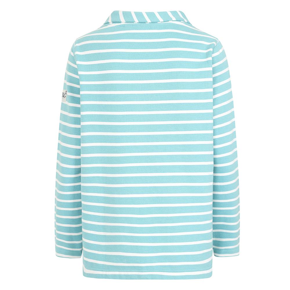 LJ94S - Striped Roll Neck Sweatshirt - Ocean