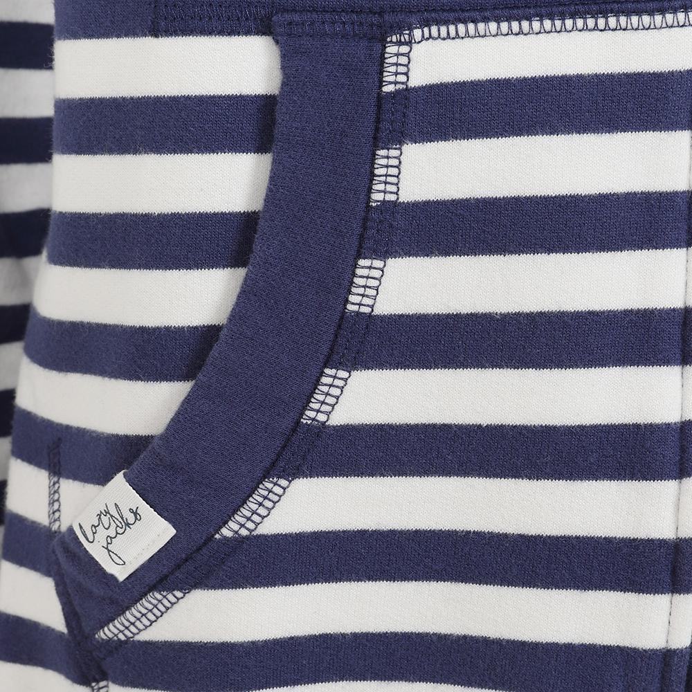 LJ101S - Striped Hooded Zip Thru Sweatshirt - Twilight