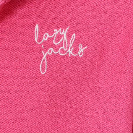 LJ102C - Girls Textured Hooded Zip Thru Sweatshirt - Sorbet
